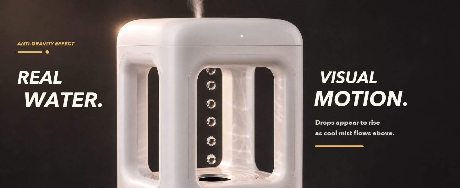 Detail view of moving droplets in the WINBEN humidifier